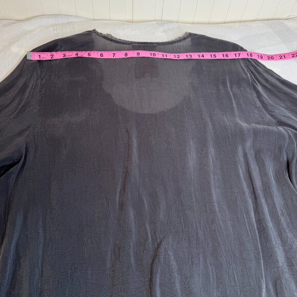 Johnny Was Gray Embroidered Lace Trim Tunic Top XL - Picture 4 of 12